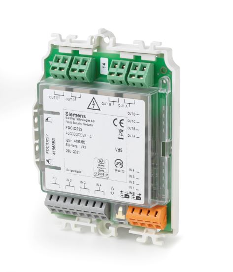Siemens FDCIO222 Cerberus-Pro Giriş/Çıkış Modülü (Konvansiyonel Dedektör, Siren, Flaşör Bağlantısı)