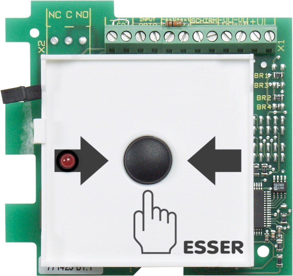 Esser 9200 Serisi adreslenebilir ve zon izolatörlü MCP elektronik modülü