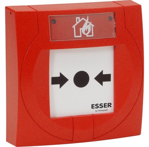 Esser 804970 Kompakt Konvansiyonel Yangın Butonu, Kırmızı, Cam Tetikleme Elemanlı