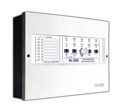Mavili ML-2224 Konvansiyonel Yangın Alarm Santrali, 4 Bölge, 1 Siren Çıkışlı