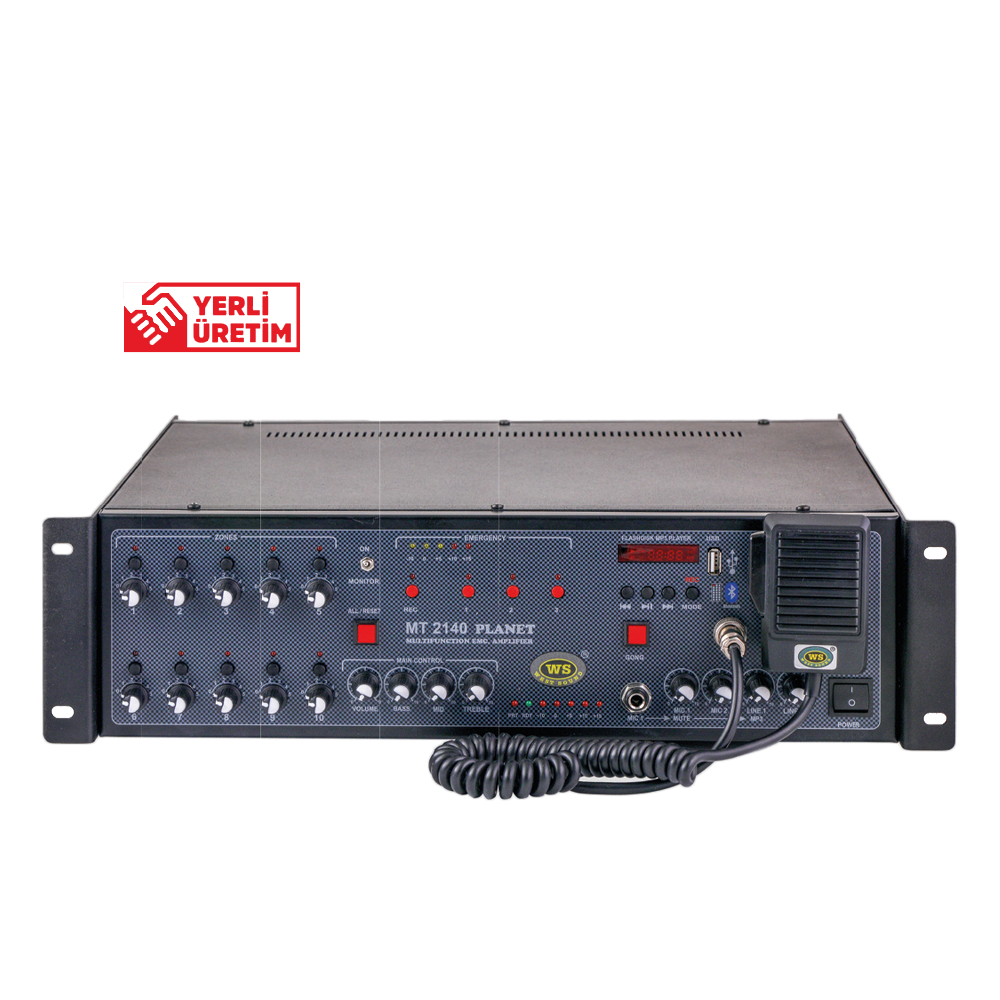 MT 2140 PLANET 10 Bölge Acil Durum Amplifikatörlü Merkez