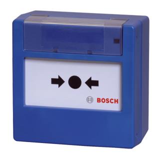 Bosch FMC-420RW-GSGBU Analog Adresli Cam Bölmeli Manuel Yangın Butonu, Mavi, Sıva Üstü