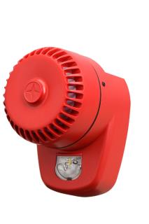 Bosch ROLP-R-LX-W-RF Konvansiyonel Flaşörlü Siren, Kırmızı Gövde ve Kırmızı Flaş