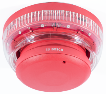 Bosch FNX-425U-RFRD Adresli Kesintisiz Taban Sireni ve Kırmızı Flaşörlü Görsel Alarm, Kırmızı Gövde