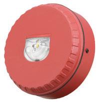 Bosch SOL-LX-W-RF-R-S Kırmızı Flaşlı Duvar Tipi LED Flaşör, Sıva Üstü Kaide, Kırmızı Gövde