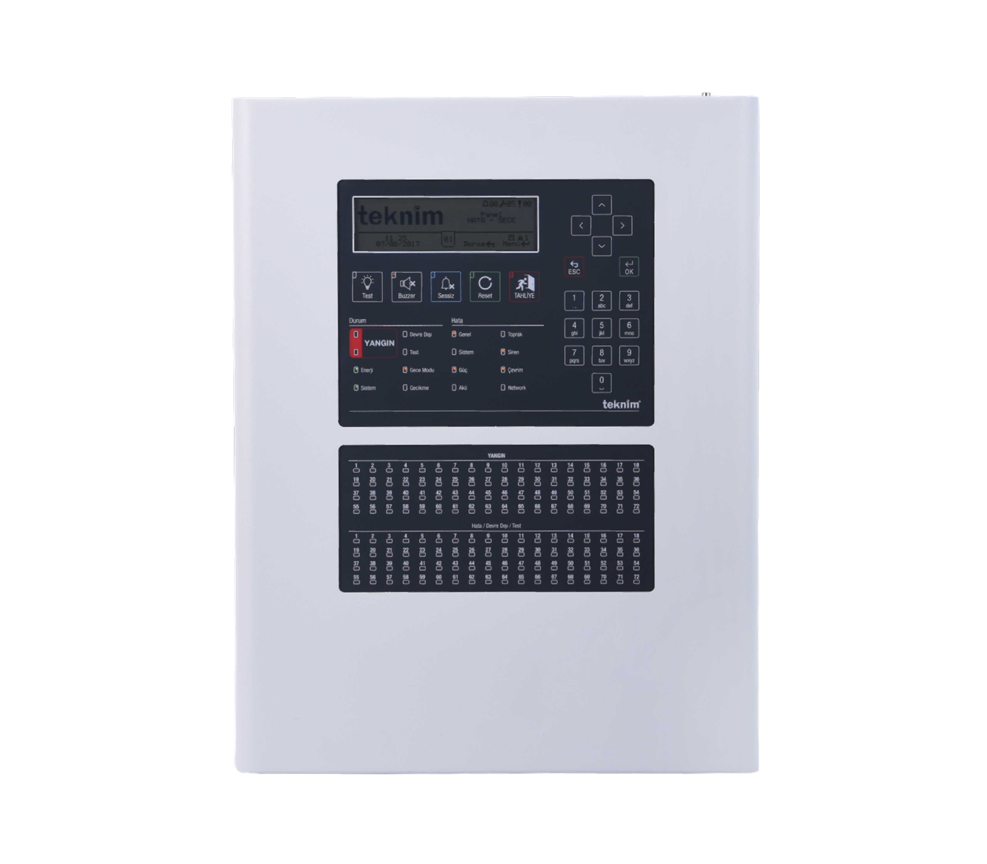 Teknim TFP-2111 1 Loop Bölge Göstergeli Akıllı Adresli Yangın Alarm Paneli