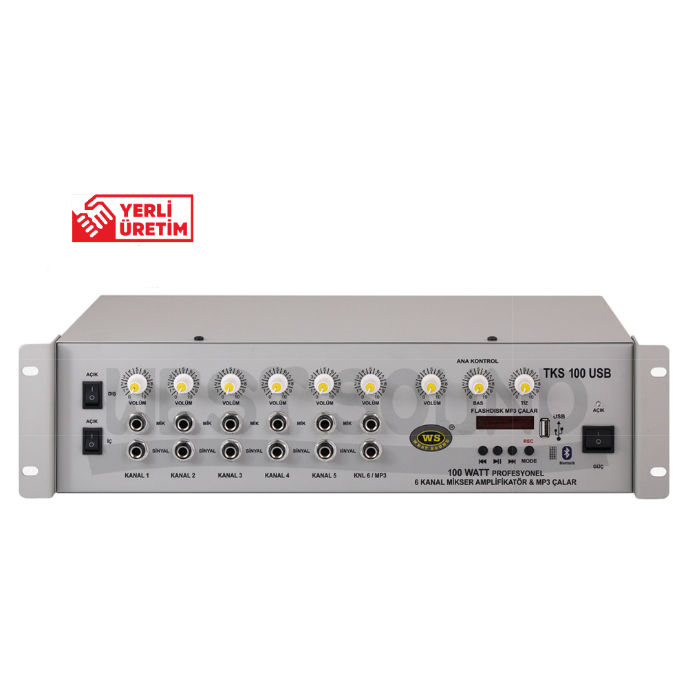 TKS 100 / 250 / 300 (USB) Mikserli Amplifikatörler