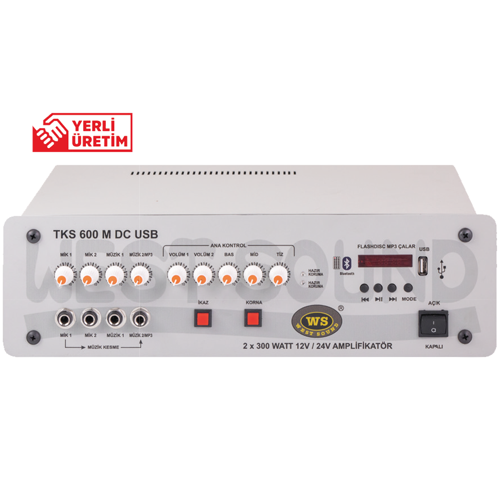 TKS 400 M USB DC / 600 M USB DC Araç Üstü Anons Ünitesi