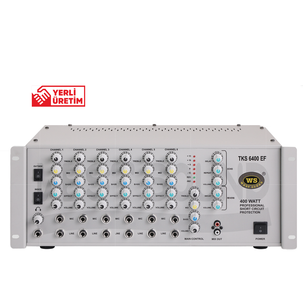TKS 6300 EF / 6400 EF / 6500 EF Mikserli Amplifikatör