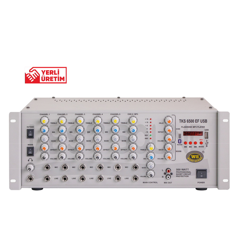 TKS 6300 EF USB / 6400 EF USB / 6500 EF USB Mikserli Amplifikatör