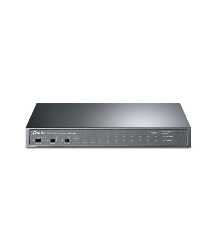 TP-LINK TL-SL1311MP 8 Port 10/1000Mbps 3 Port Gigabit Masaüstü Switch