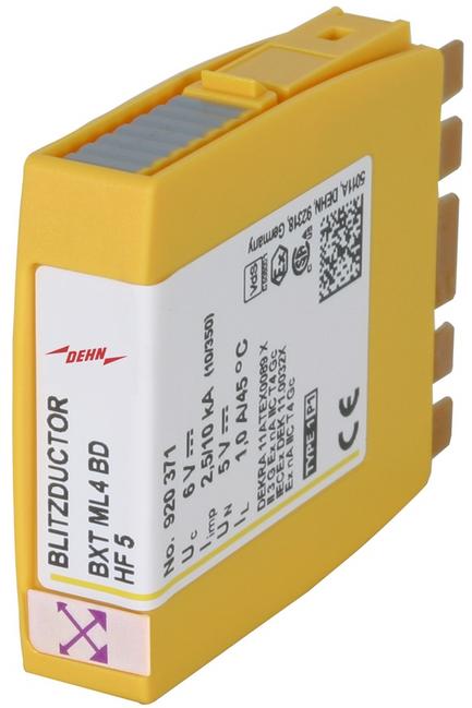 Detectomat BXT ML4 BE HF 5 Veri Kabloları için 5 V 4 Kanallı Aşırı Gerilim Koruyucu