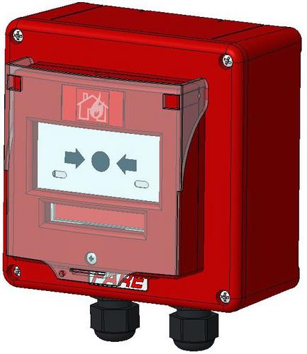 Detectomat DL-510-MCP-EWP Kırmızı Su Geçirmez Adresli İhbar Butonu (D-Loop, DC-510 BE)