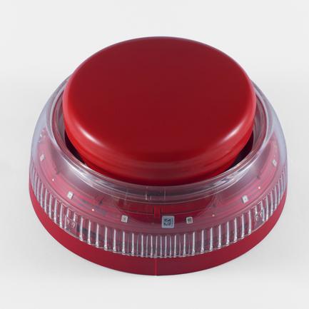 Detectomat DL-520-CONUS-AB-SF-RR CONUS II D-Loop Flaşörlü Siren, Kırmızı Gövde Kırmızı Flaş