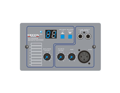 DP-8000B - Uzaktan Kontrol Paneli - 1 Mikrofon + 1 Line Paneli