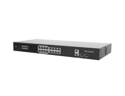 NSW3000-17GT1GP1GC-LPOE-IN 16x1000Mbps + 1x1000Mbps + 1000Mbps Combo 165W L2 PoE Switch