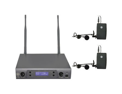 TMW U2-100LTHSGT - UHF 2 Kanal - 2 X Headset - 2 X Lavalier Telsiz Mikrofon