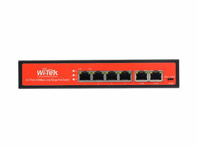 WI-PS205 - 4FE+2FE Uplink+HiPoE+250M+Watchdog +65W PoE Switch