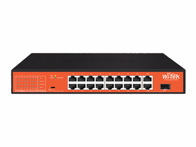 WI-PS518GH - 16FE+1GE+1Combo SFP+Watchdog+150W+250M CCTV PoE Switch